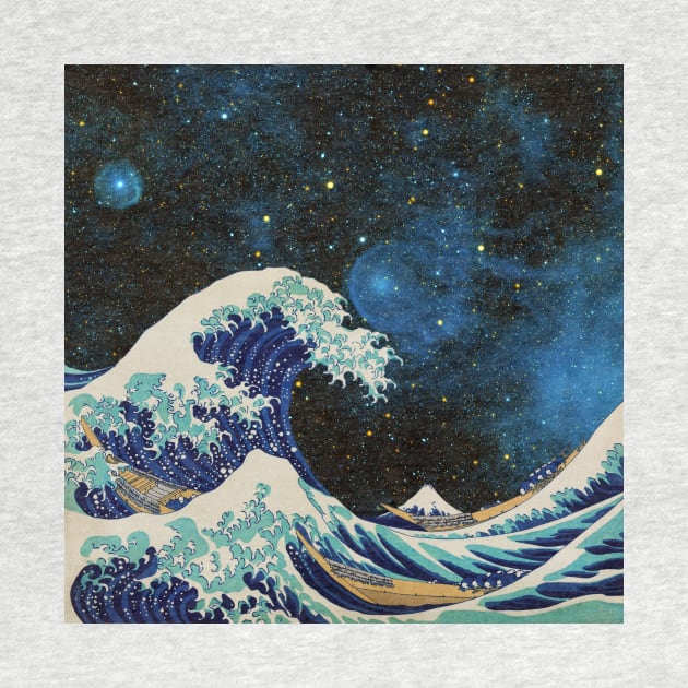 The Great Wave - Hokusai - Galaxy by creativewrld